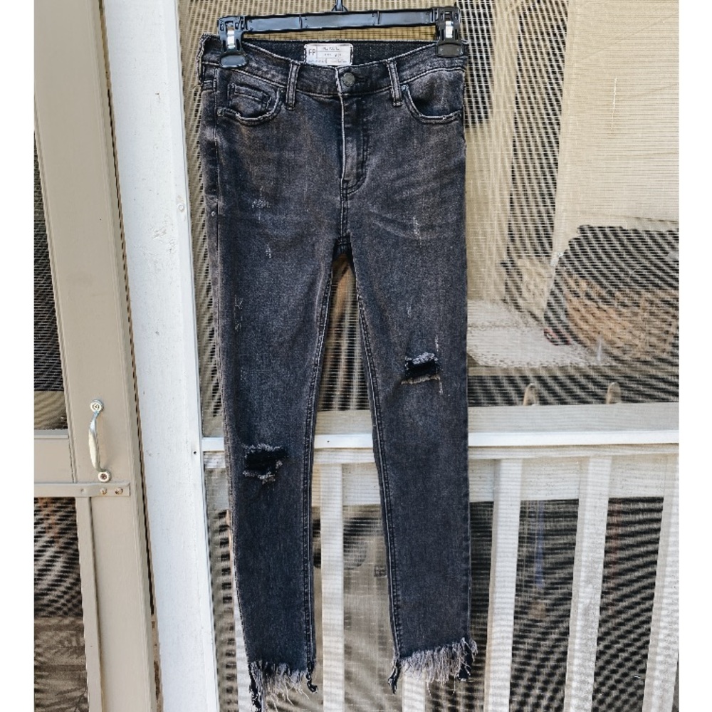 Black Free People Distressed Jeans